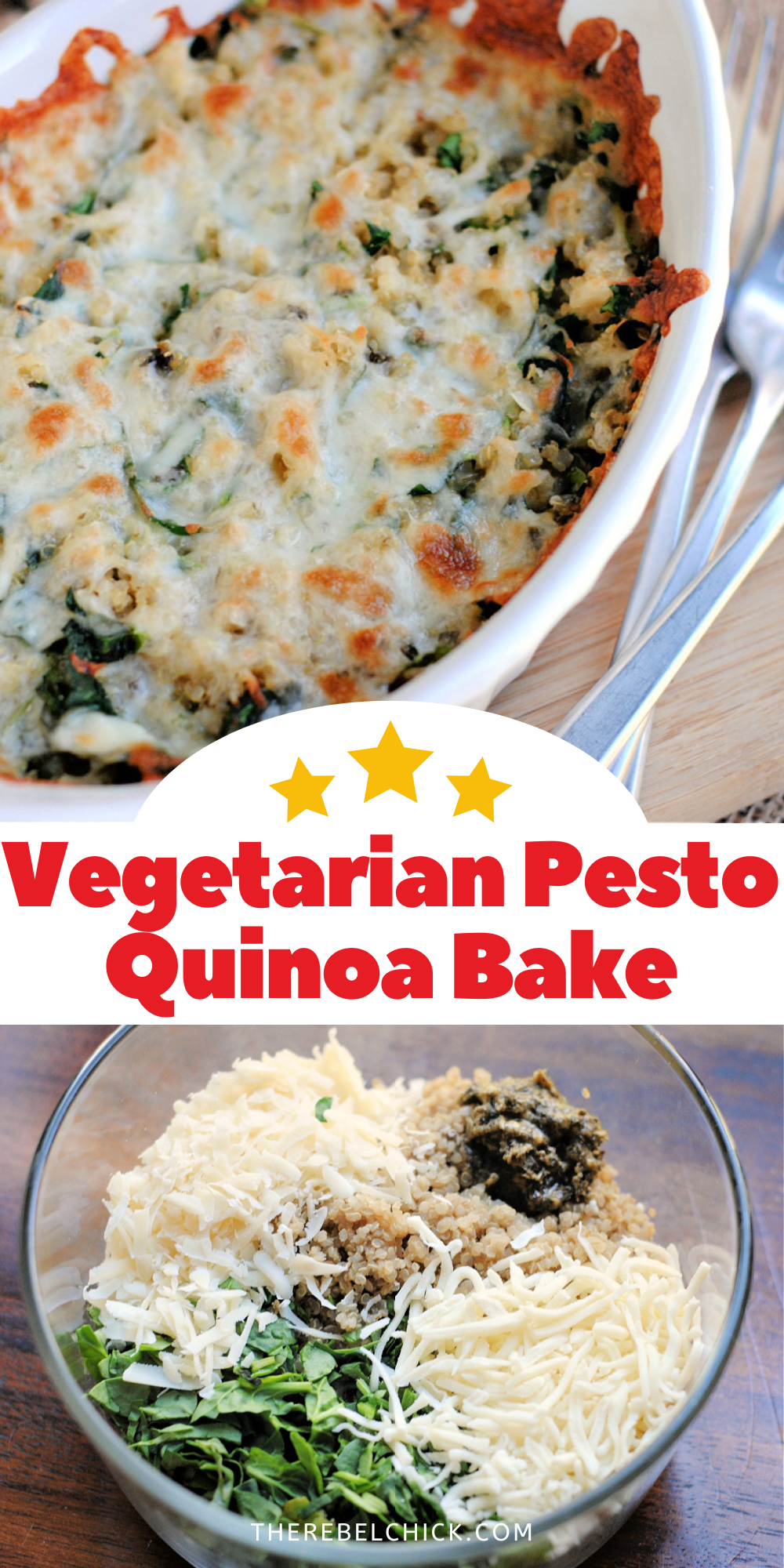Meatless Monday Vegetarian Pesto Quinoa Bake Recipe