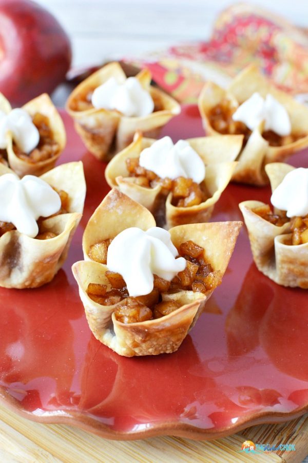 Apple Pie Wonton Cups Recipe The Rebel Chick