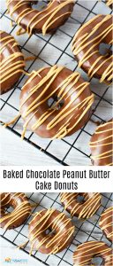 Chocolate Peanut Butter Cake Donuts - The Rebel Chick