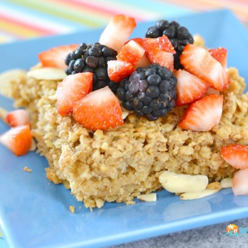 Baked Overnight Oatmeal Bars Recipe The Rebel Chick