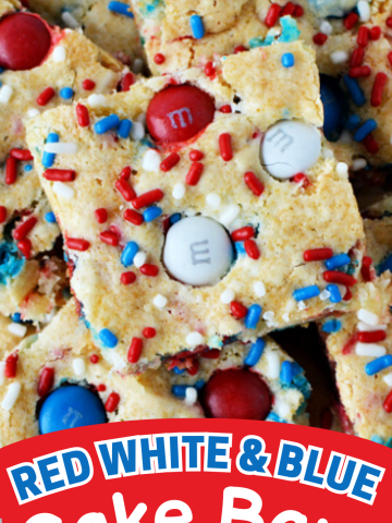 Red White and Blue Cake Bars
