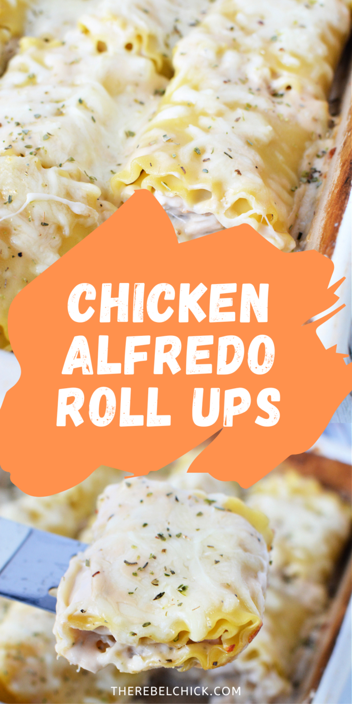 Chicken Alfredo Roll Ups Recipe - The Rebel Chick