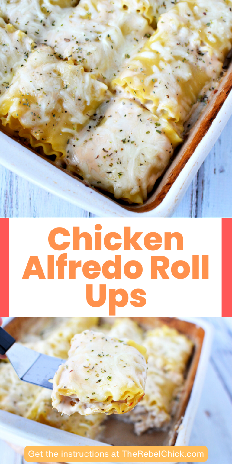 Chicken Alfredo Roll Ups Recipe - The Rebel Chick