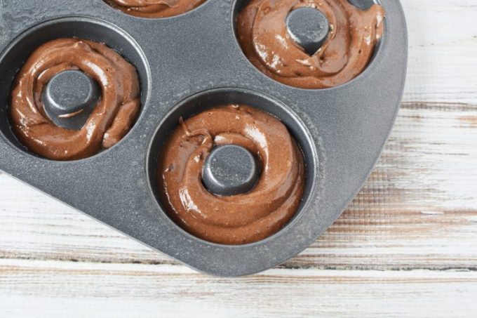 Baked Chocolate Peanut Butter Cake Donuts Recipe