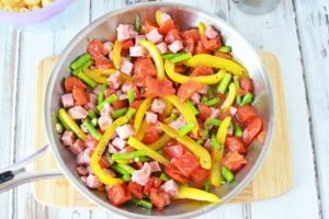 Ham and Asparagus Skillet- The Rebel Chick