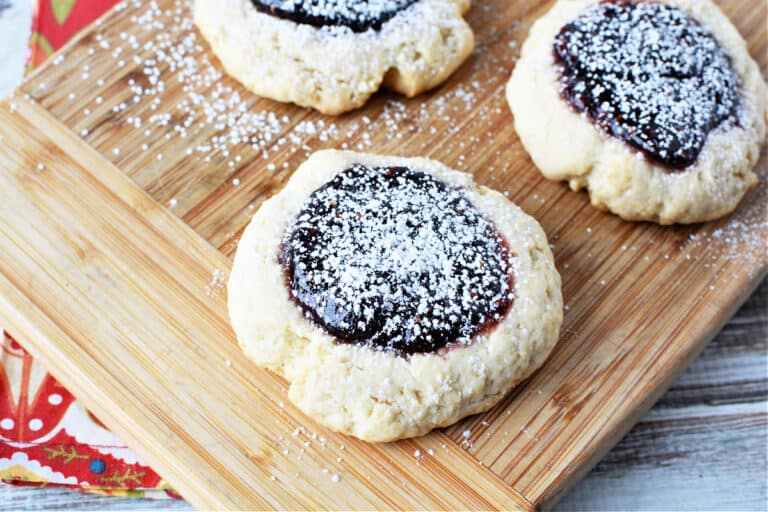 Raspberry Thumbprint Cookie - The Rebel Chick