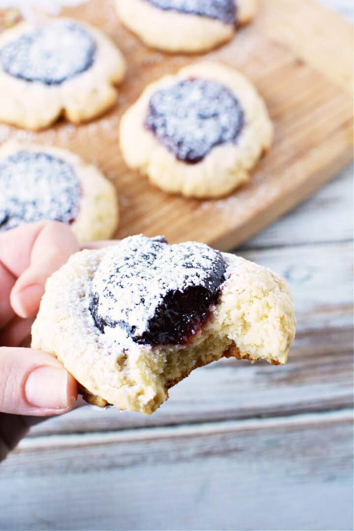 Raspberry Thumbprint Cookie - The Rebel Chick