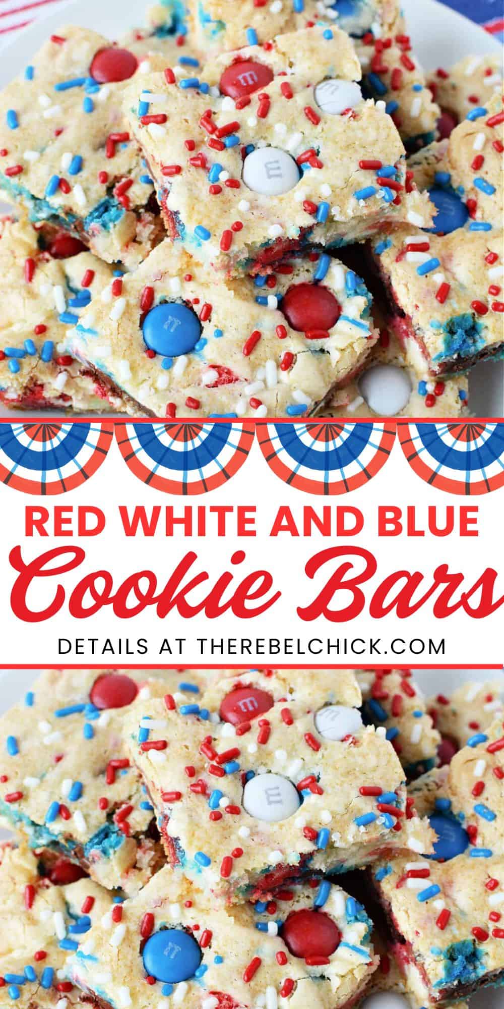 Red White and Blue Cookie Bars