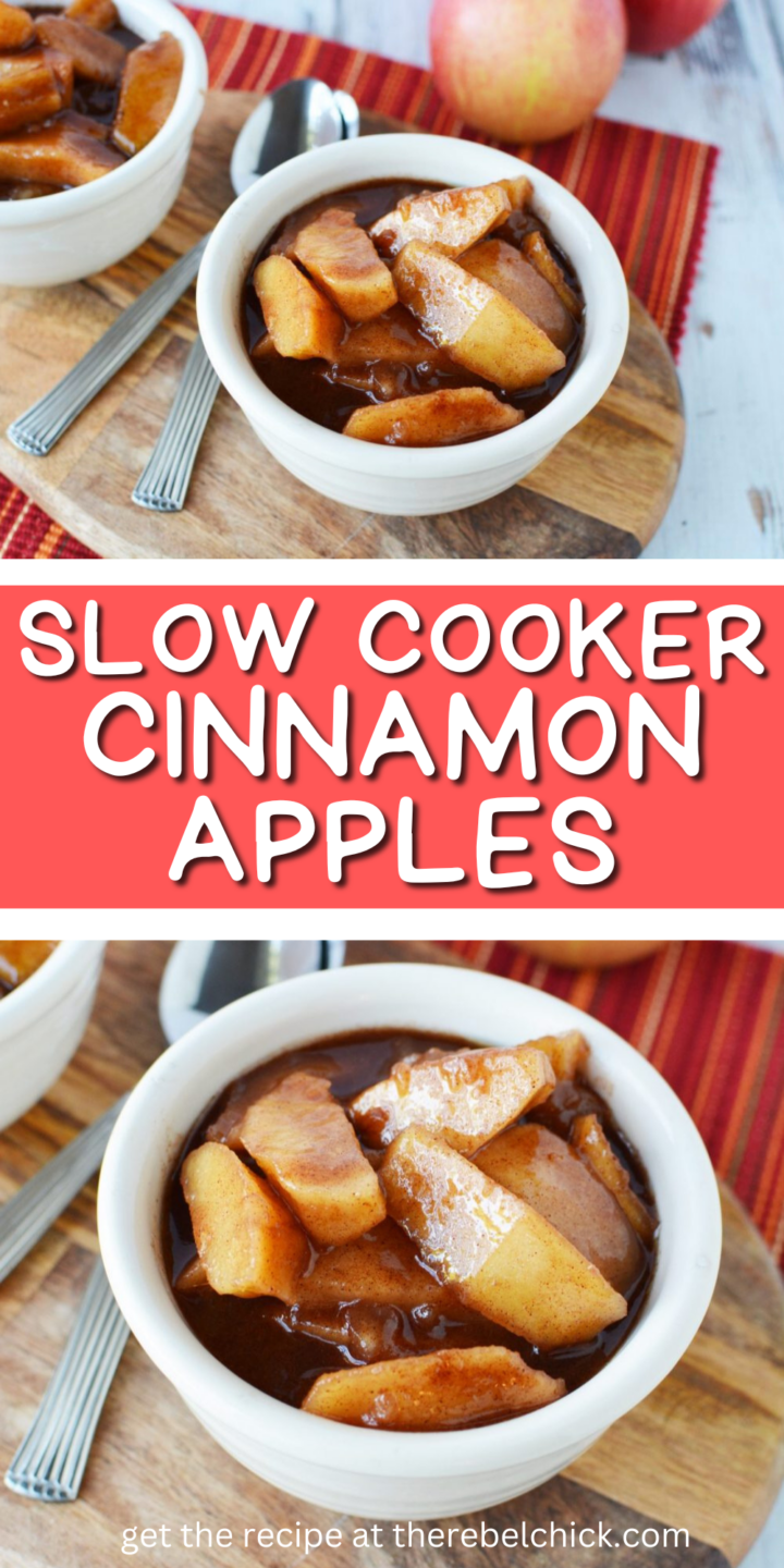 Slow Cooker Cinnamon Apples - The Rebel Chick