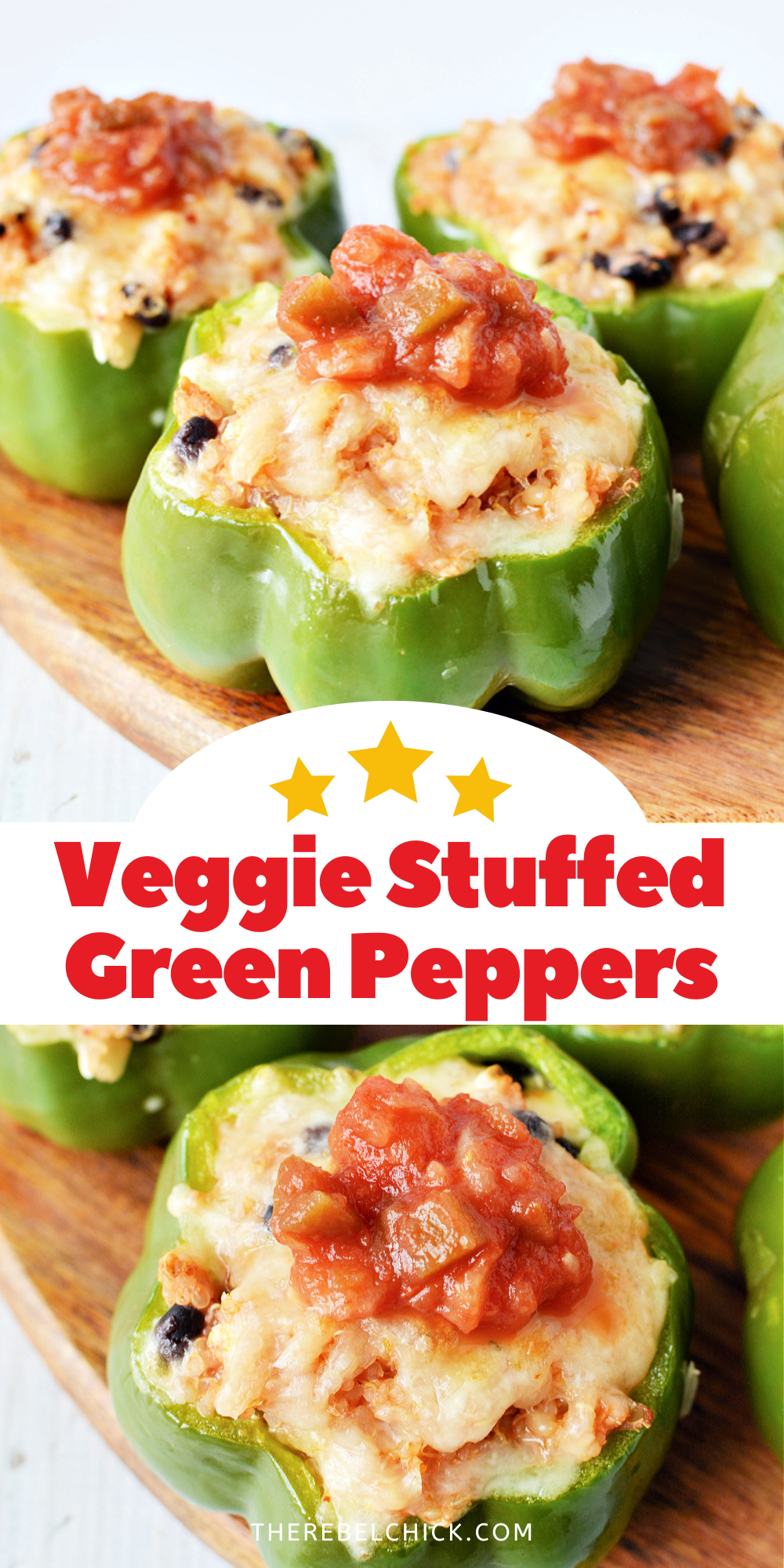 Vegetarian Stuffed Green Peppers Recipe for Meatless Monday