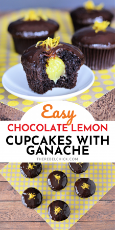 Chocolate Lemon Cupcakes with Ganache Recipe