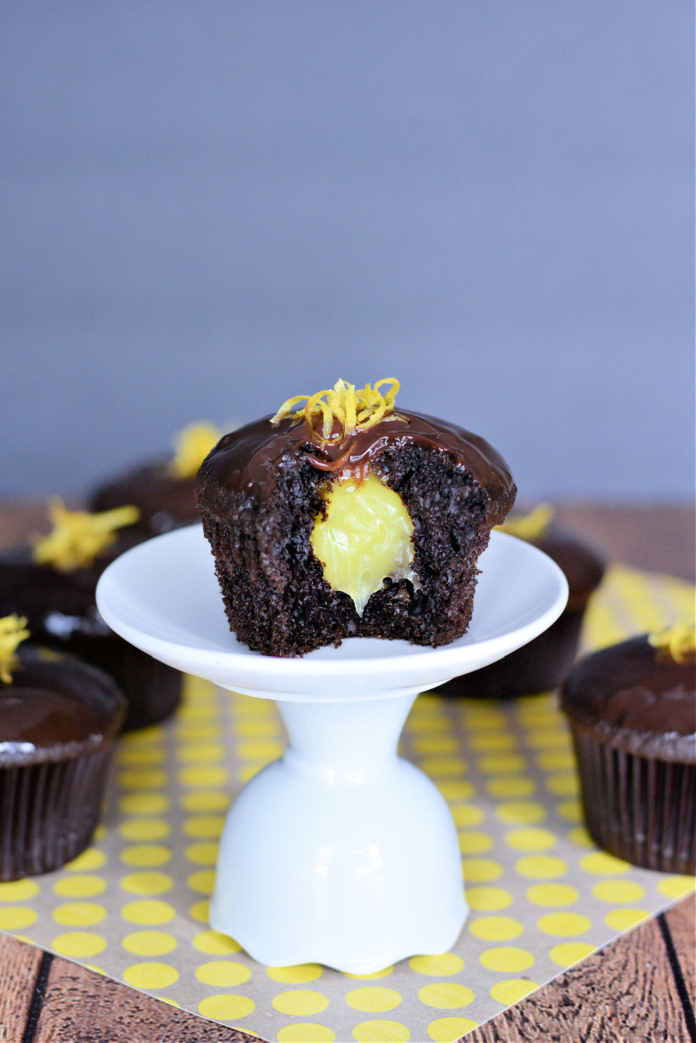 Chocolate Lemon Cupcakes with Ganache Recipe