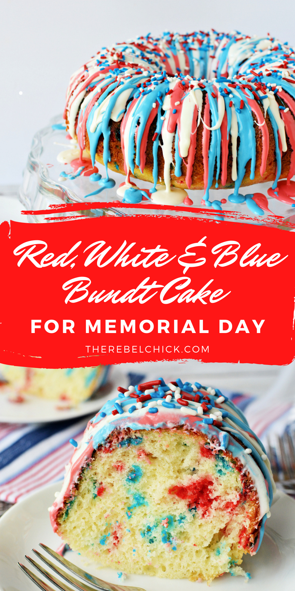 Patriotic Red, White and Blue Bundt Cake Recipe