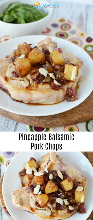 Pineapple Balsamic Pork Chops - The Rebel Chick