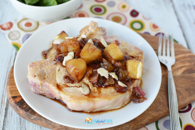 chops with pineapple and balsamic glaze
