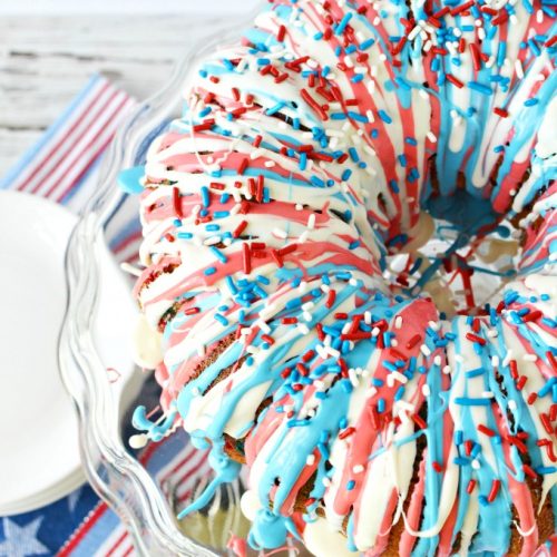 Red White and Blue Bundt Cake - The Rebel Chick