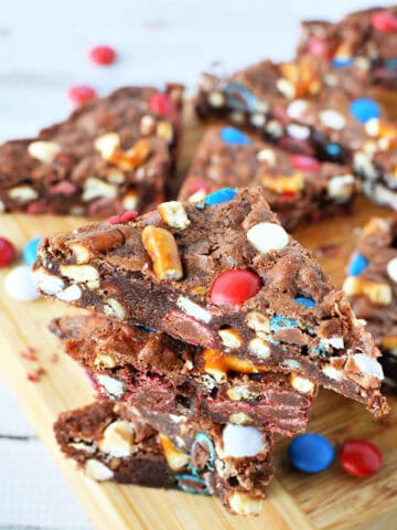 Red White and Blue Crack Chocolate Cookie Bars