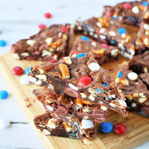 Red White and Blue Crack Chocolate Cookie Bars