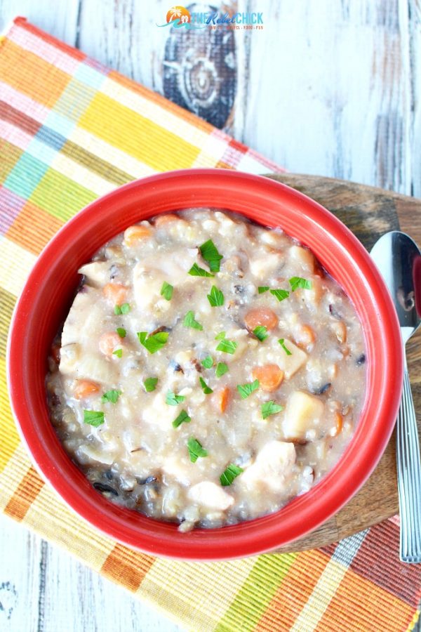 Slow Cooker Chicken and Wild Rice Stew Recipe 1 The Rebel Chick
