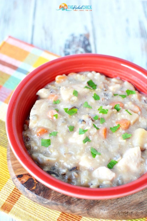 Slow Cooker Chicken and Wild Rice Stew Recipe 3 The Rebel Chick