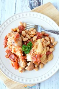 Slow Cooker Garlic Chicken with Beans Recipe