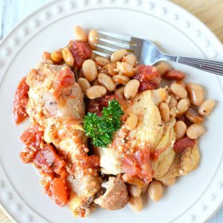 Slow Cooker Garlic Chicken with Beans Recipe