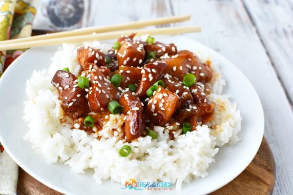 Slow Cooker Sesame Chicken Recipe - The Rebel Chick