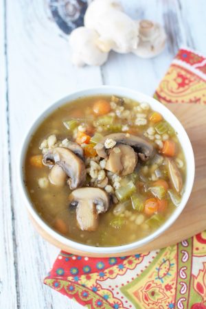 Instant Pot Mushroom Barley Soup Recipe