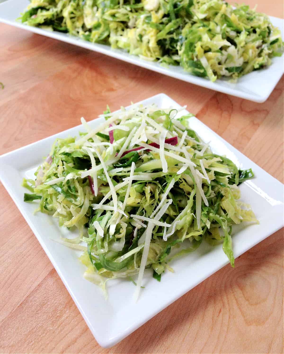 Shaved Brussel Spouts and Parmesan Salad