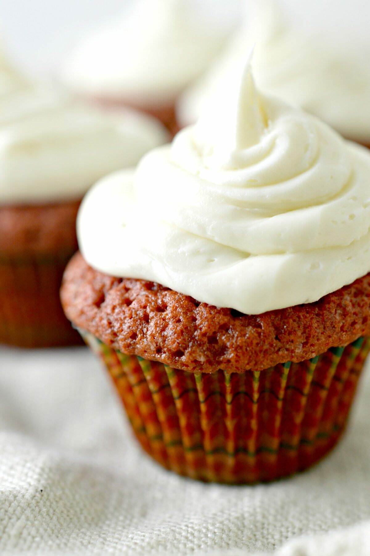 Red Velvet Cupcakes with cream cheese frosting
