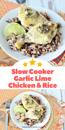 Slow Cooker Garlic Lime Chicken with Rice