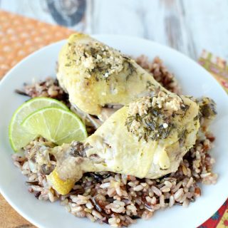 Slow Cooker Garlic Lime Chicken with Rice