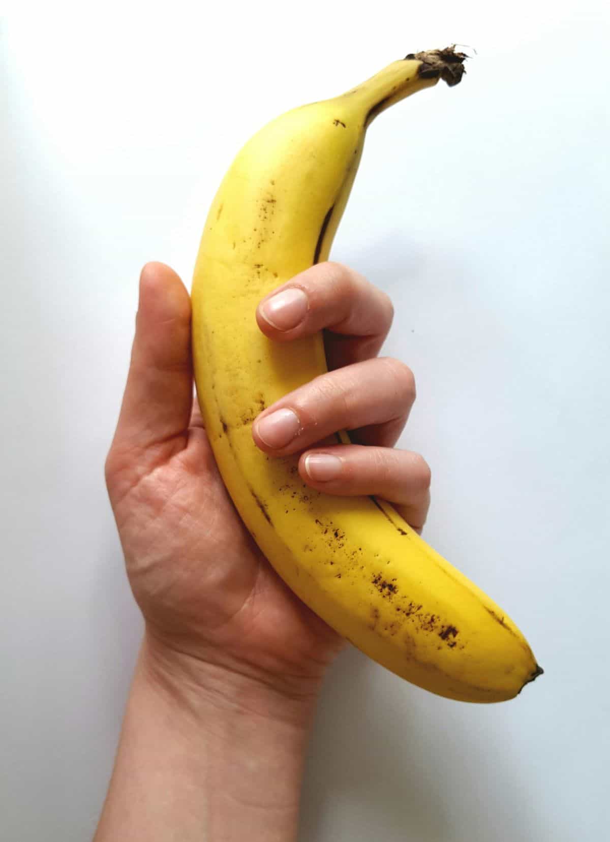 banana in someones hand