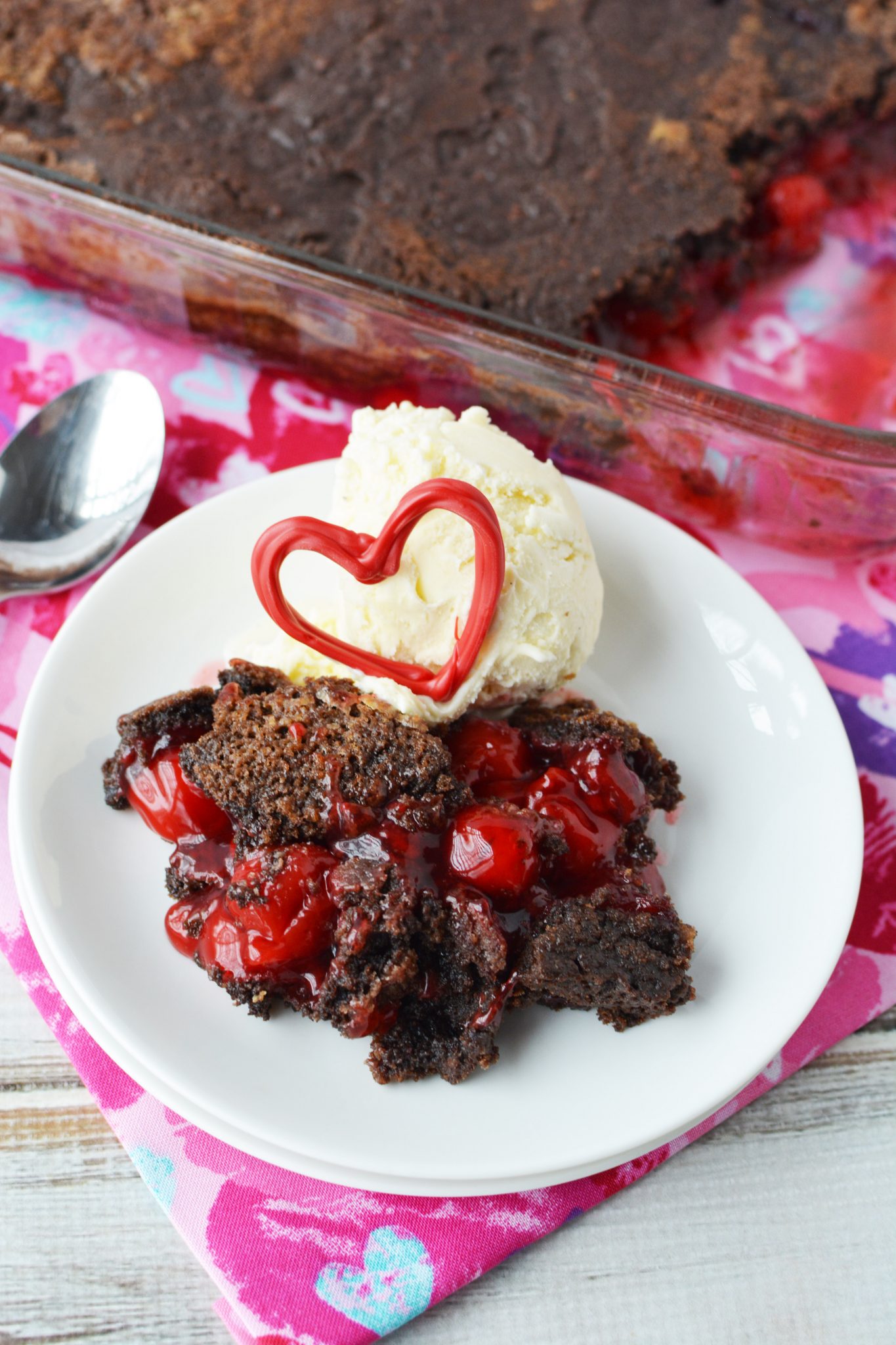 Chocolate Cherry Dump Cake Recipe for Valentine's Day