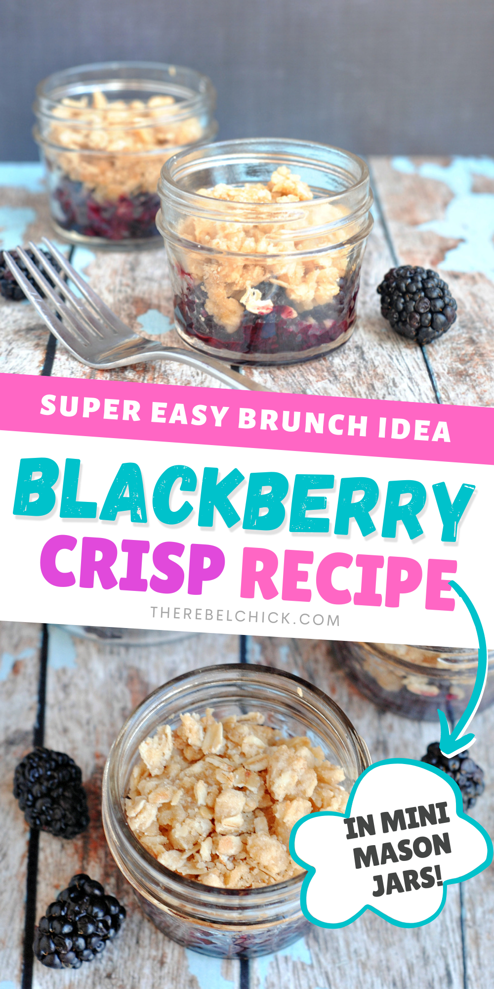 Blackberry Crisp Recipe in Mini Jars Recipe