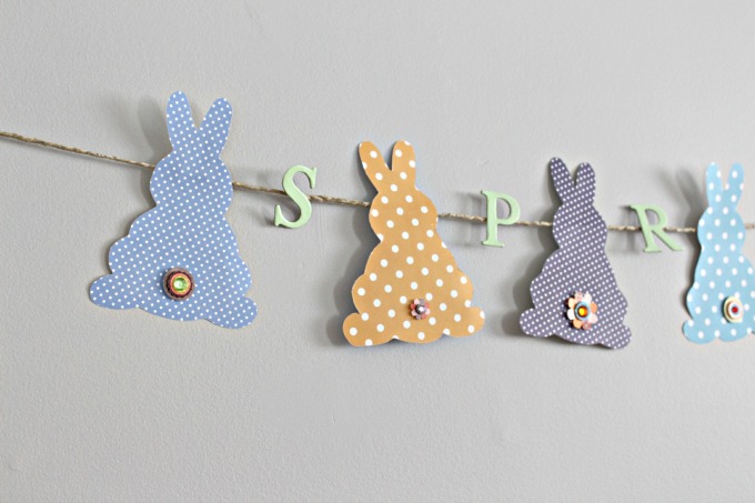 Homemade Easter Decor - DIY Easter Bunny Banner