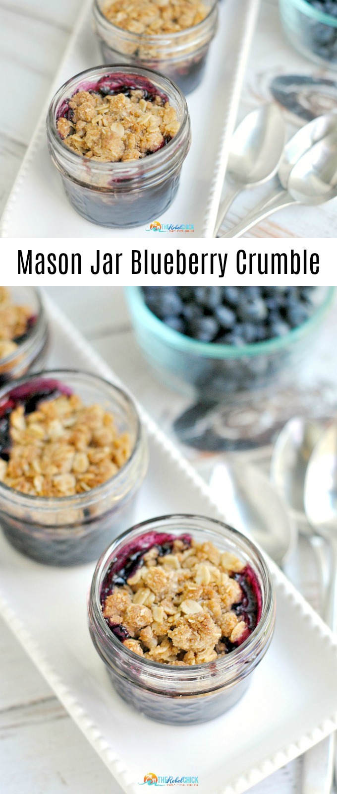 Mason Jar Blueberry Crumble Recipe for Breakfast 