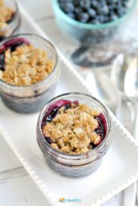 Mason Jar Blueberry Crumble Recipe for Breakfast