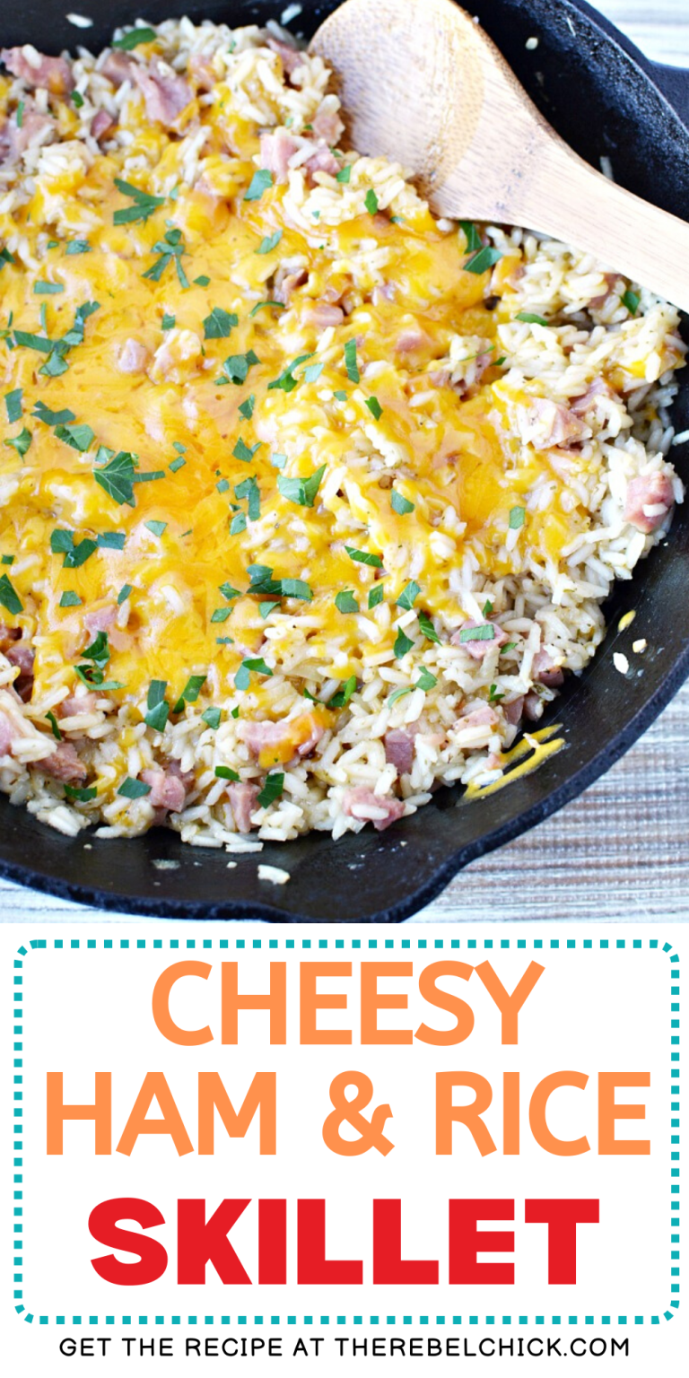 Ham Cheese and Rice Skillet The Rebel Chick