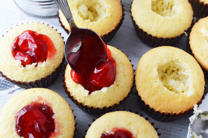 Cherry Filled Cupcakes Recipe