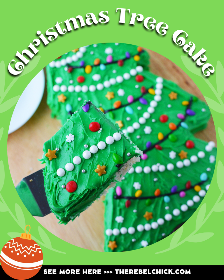 How to Make a Christmas Tree Cake Recipe The Rebel Chick