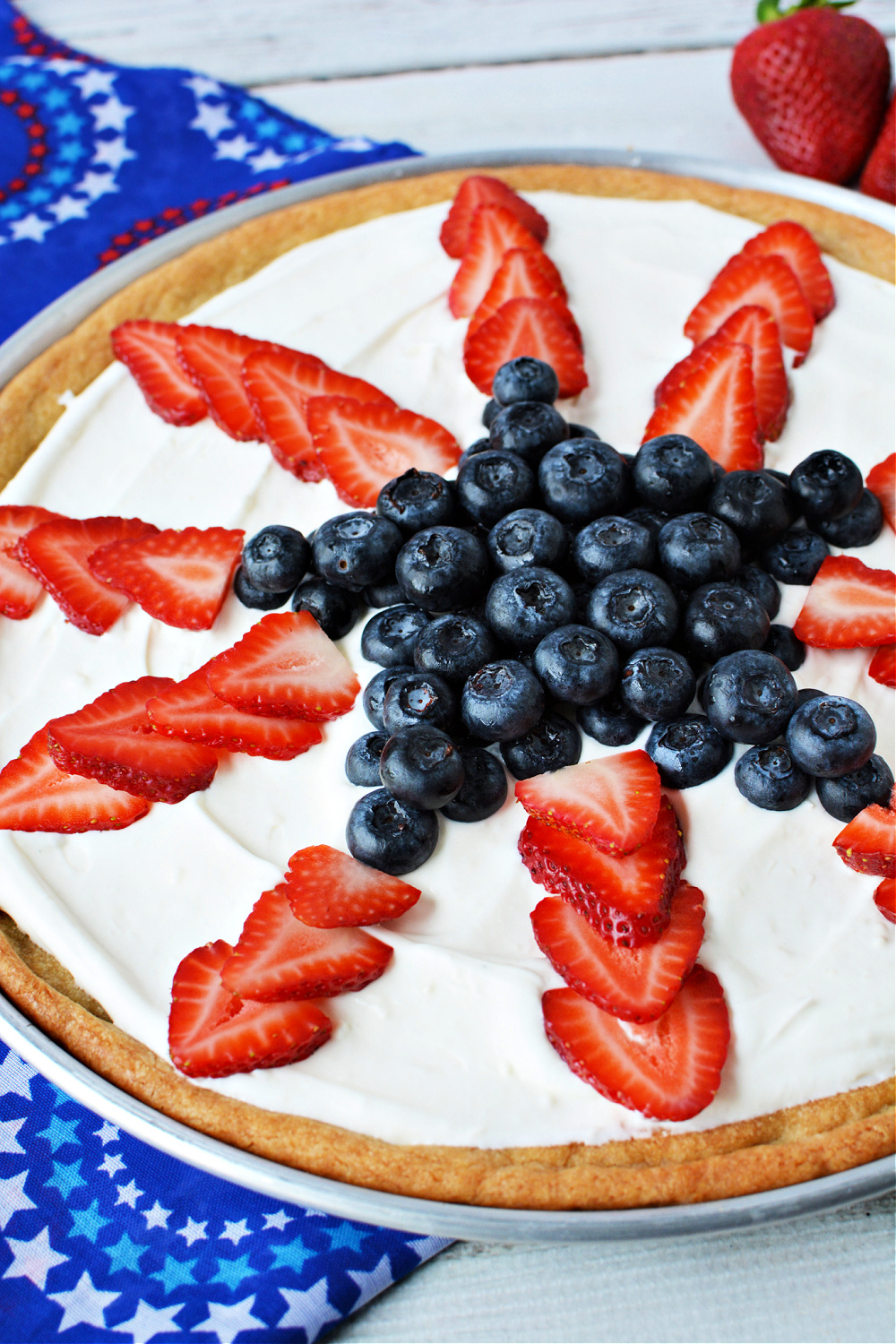 Red White and Blue Cookie Pizza Recipe for Memorial Day, 4th of July ...