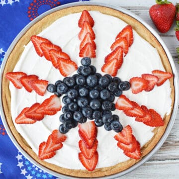 Red White and Blue Cookie Pizza Recipe
