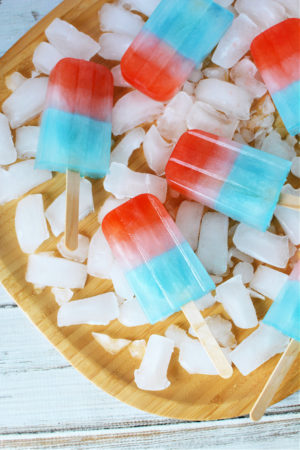Red White and Blue Popsicles Recipe for 4th of July