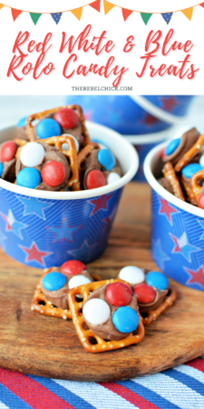 Red White and Blue Rolo Candy Treats for 4th of July