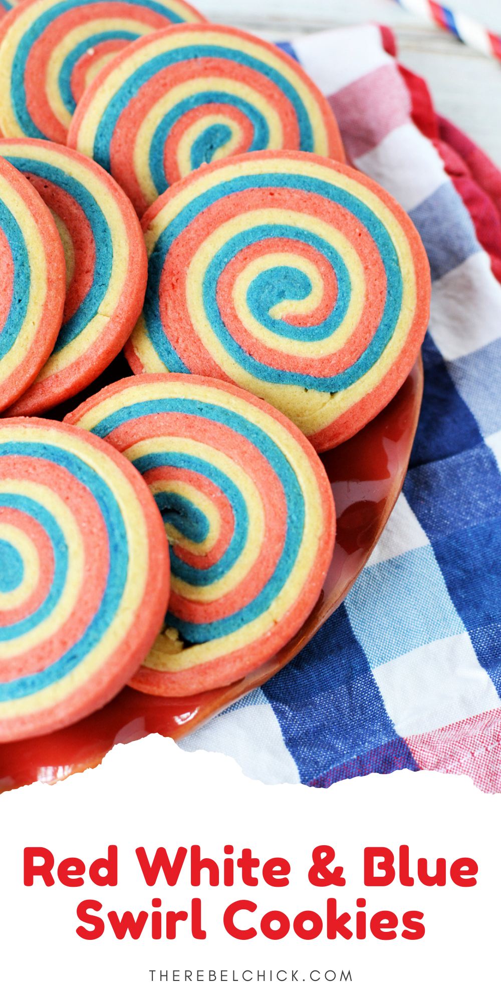 Red White and Blue Swirl Cookies Recipe