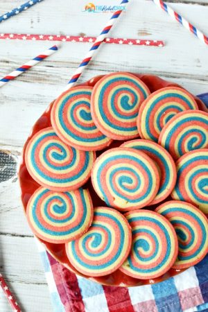 Red White and Blue Swirl Cookies Recipe for 4th of July
