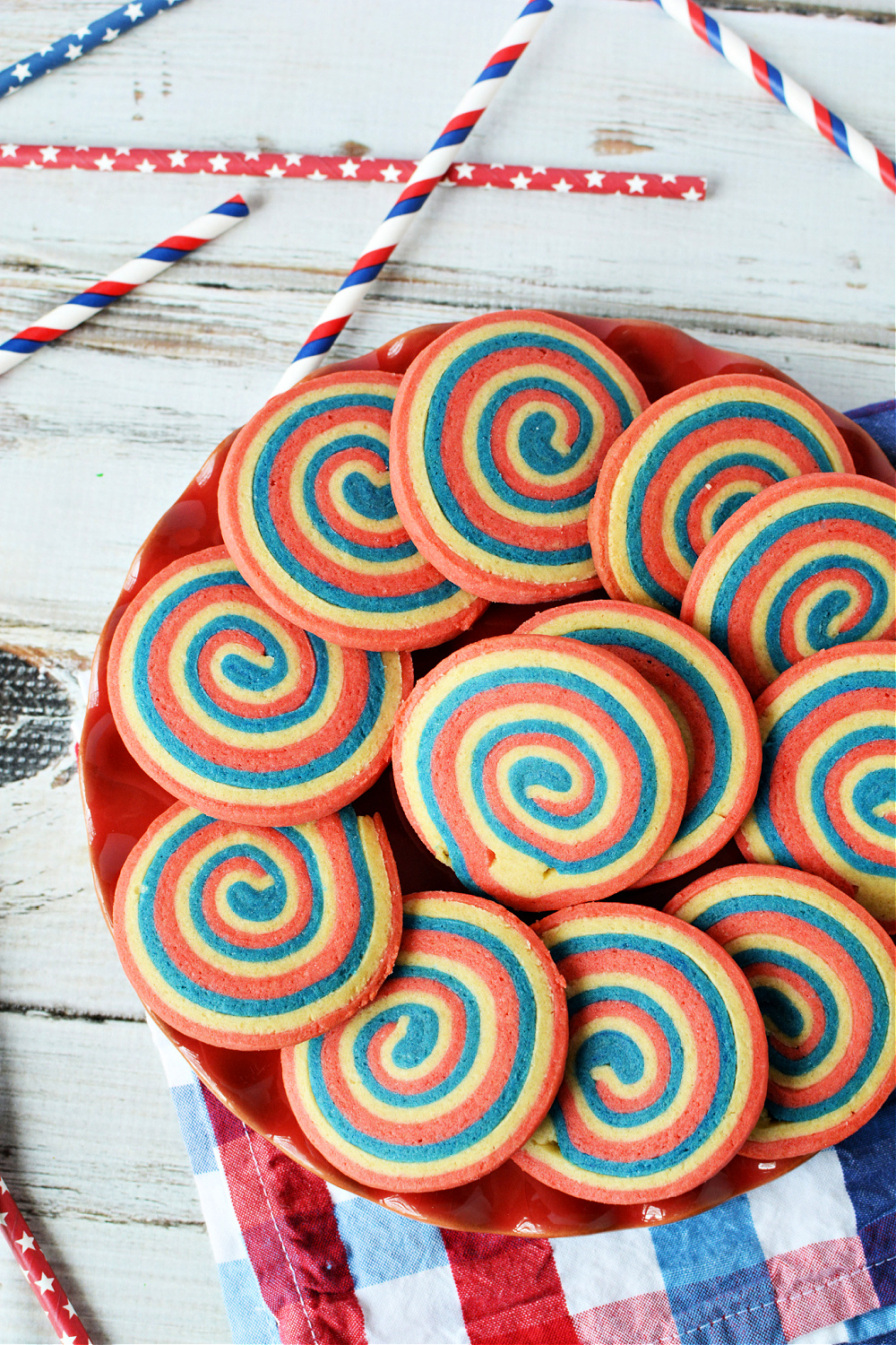 Red White and Blue Cookies for 4th of July