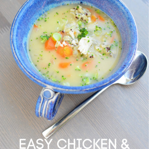 Easy Chicken And Rice Soup Recipe The Rebel Chick