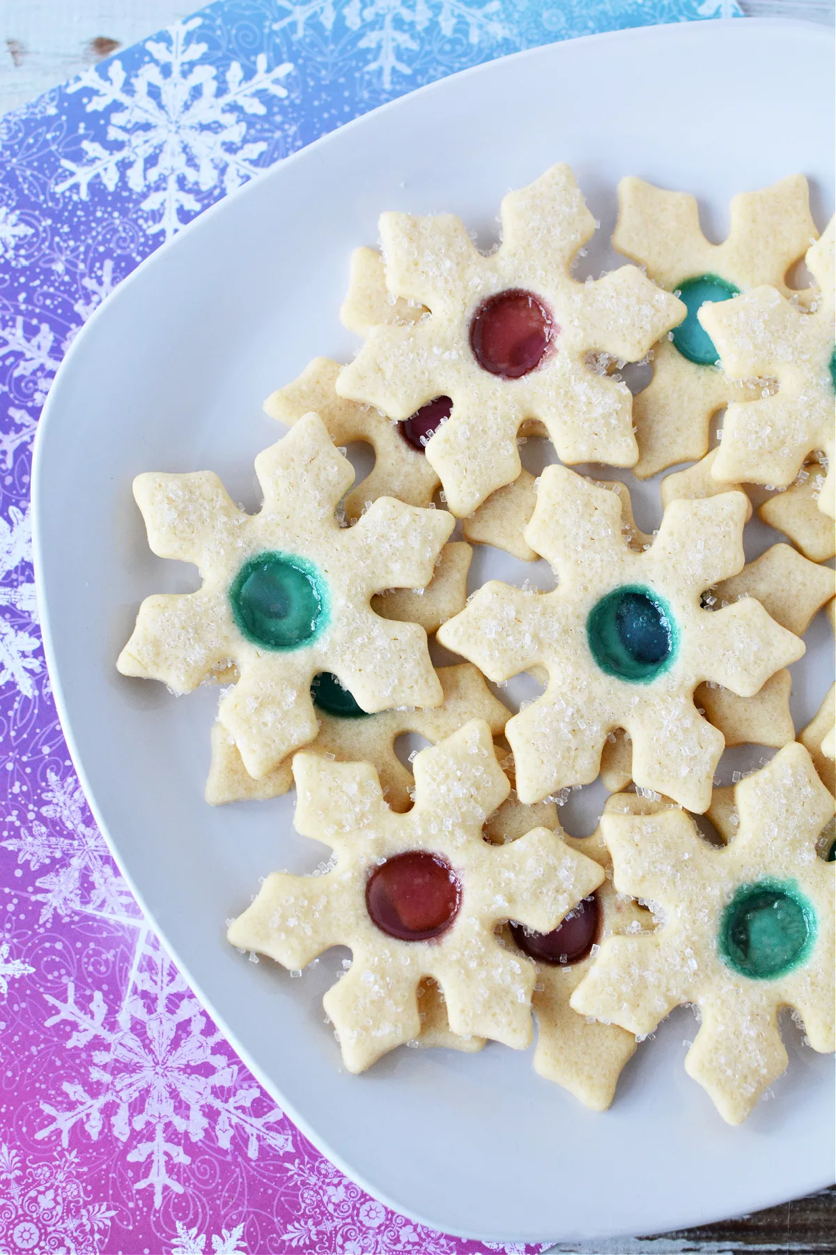 Christmas Snowflake Stained Glass Cookies Recipe
